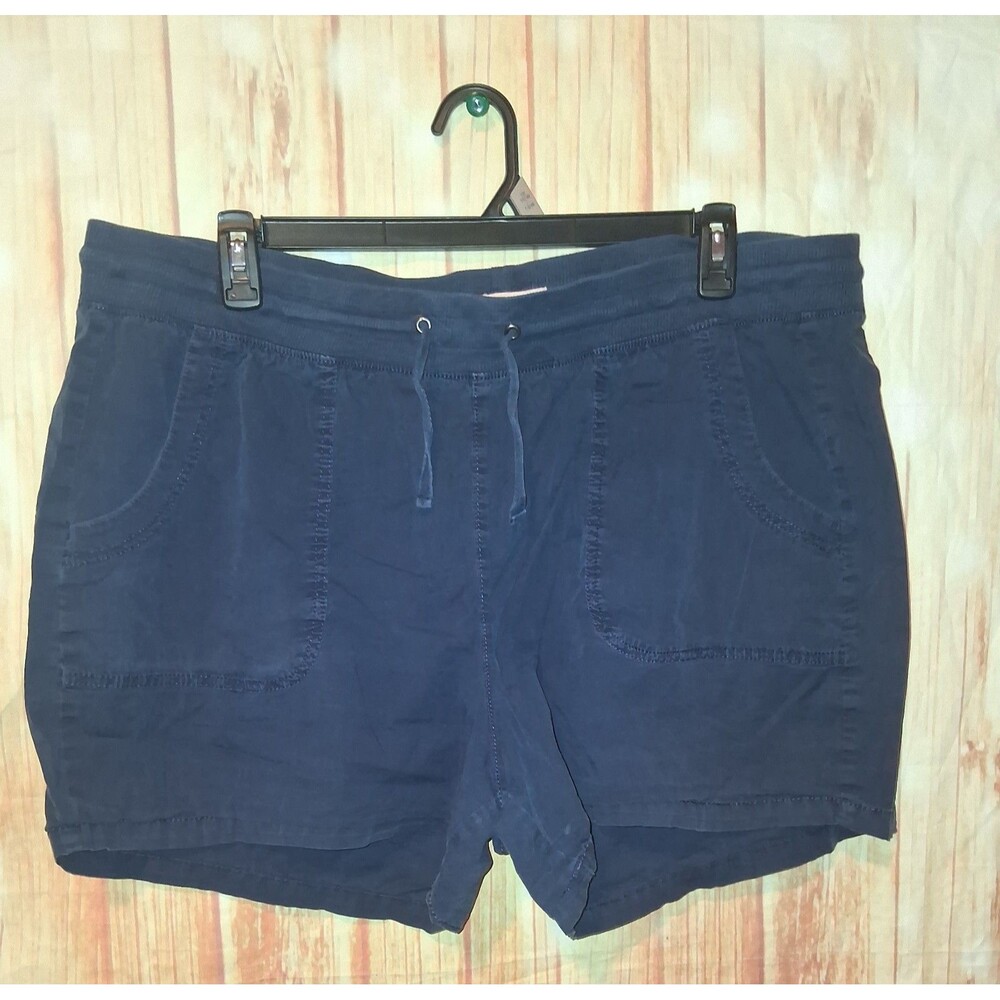 Evri Navy Pull-on Bermuda Shorts Sz 18W